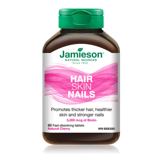 Biotin Fast Melt Tablets for Hair, Skin & Nails - 60 Count
