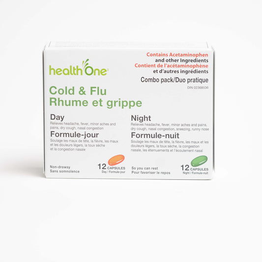 Cold & Flu Day and Night Relief Combo Pack 24 Capsules