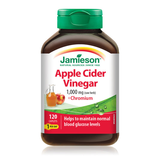 Apple Cider Vinegar 1000mg with Chromium, 120 Caplets
