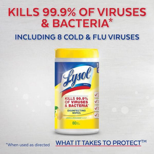 Lysol Disinfecting Wipes Citrus On-the-Go 15ct, 6-Pack