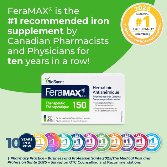 FeraMAX Pd 150mg Iron Capsules - 30 Count