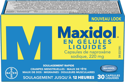 Maxidol Naproxen Liquid Gels 30 Capsules