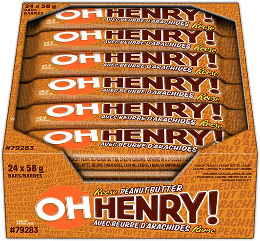 Oh Henry Peanut Butter Bars Single Pack 24 x 58g