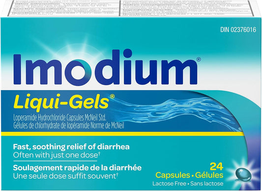 Imodium Liqui-Gels Diarrhea Relief Capsules, 24 Count