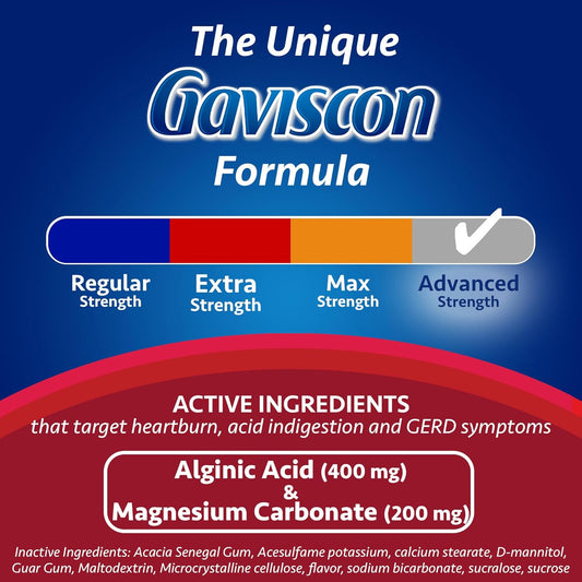 Gaviscon Advanced Fruit Blend Chewable Tablets, 36 Count