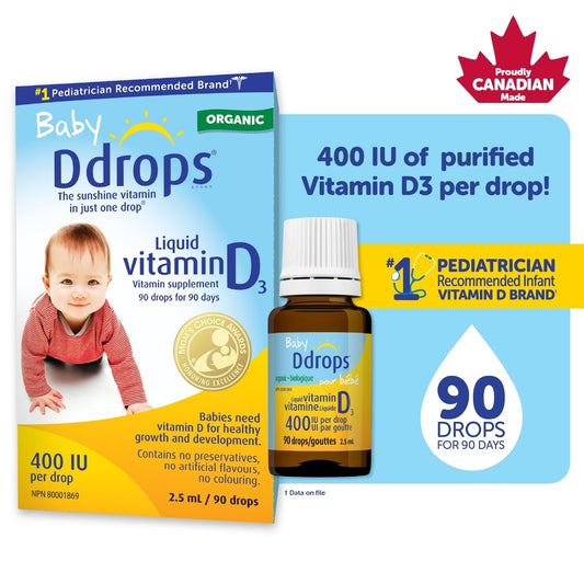 Baby Vitamin D Drops 400 IU 2.5mL