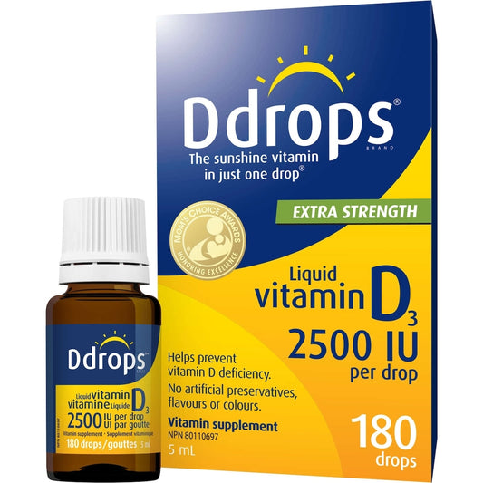 Vitamin D3 2500 IU Drops, 180 Servings
