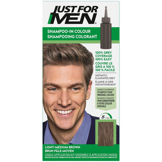 Light Medium Brown Hair Color for Men #1188