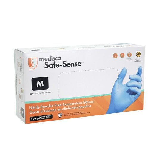 Blue Nitrile Gloves, Medium, Box of 100