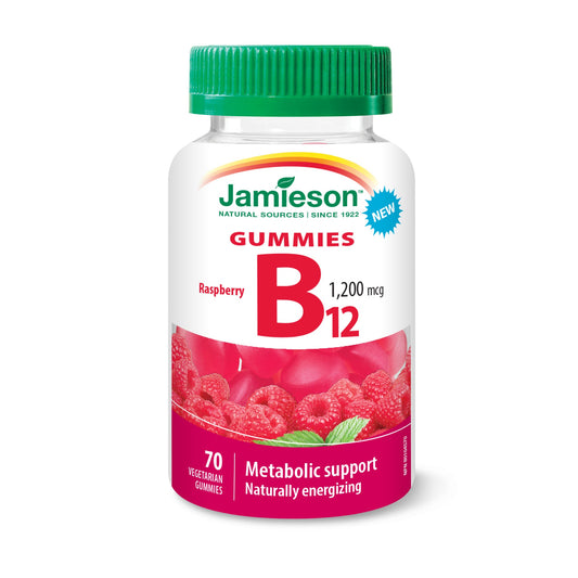 B12 Raspberry Gummies 1200mcg, 70 Count
