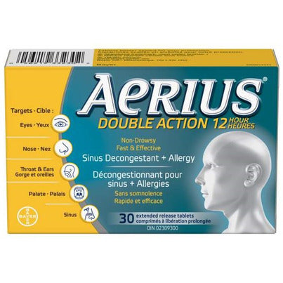 Aerius Dual Action Allergy Relief Tablets 30-Pack