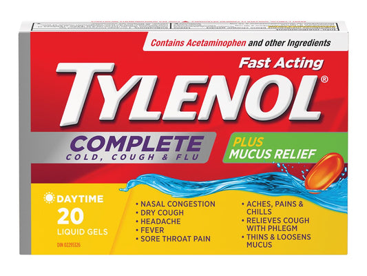 Tylenol Complete Cold, Cough & Flu Liquid Gels - 20 Capsules