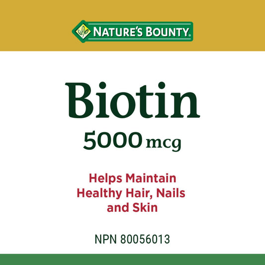 Biotin 5000mcg Softgels, 100 Count