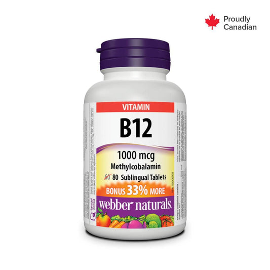 Vitamin B12 1000mcg Sublingual Tablets, 80 Count