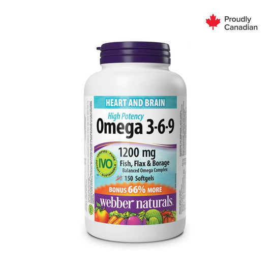 Omega 3-6-9 1200mg Softgels, 150 Count