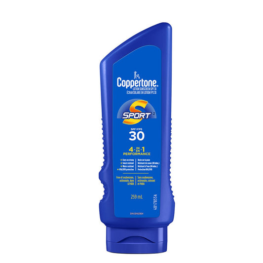 Coppertone Sport SPF 30 4-in-1 Sunscreen Lotion, 259mL