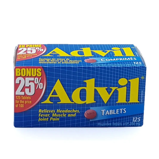 Advil Ibuprofen Tablets Bonus Pack 125 Count