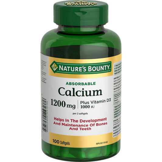 Absorbable Calcium with Vitamin D3 Softgels 100 Count