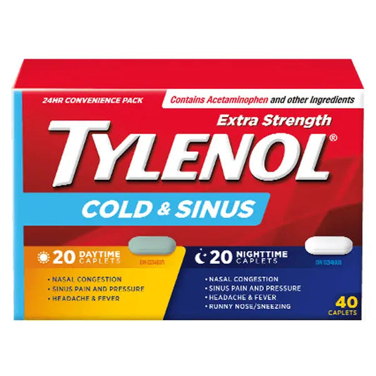 Tylenol Extra Strength Cold & Sinus Day/Night Caplets 40 Count