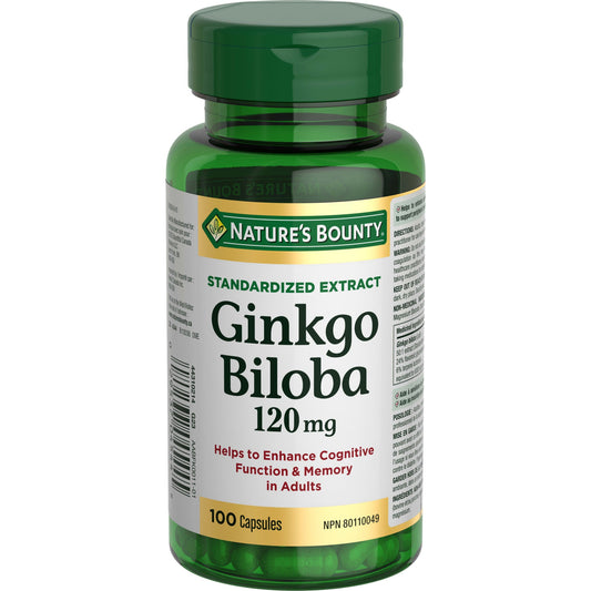 Ginkgo Biloba 120mg Capsules, 100 Count