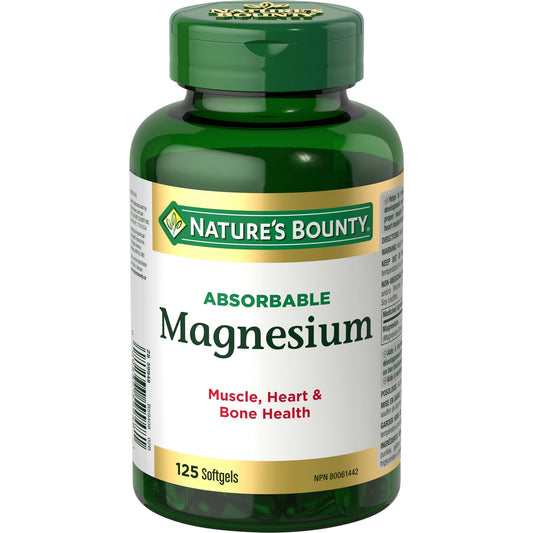 Magnesium 400mg Softgels - 125 Count