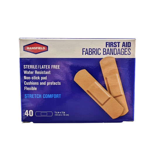 Sterile Fabric Bandage Strips 40-Pack