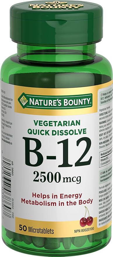 Vitamin B12 2500mcg Sublingual Tablets 50ct