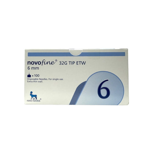 Novofine 32G 6mm Insulin Pen Needles - 100 Pack