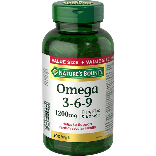Omega 3-6-9 1200mg Softgels, 200 Count