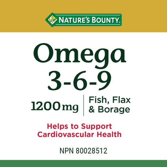 Omega 3-6-9 1200mg Softgels, 200 Count
