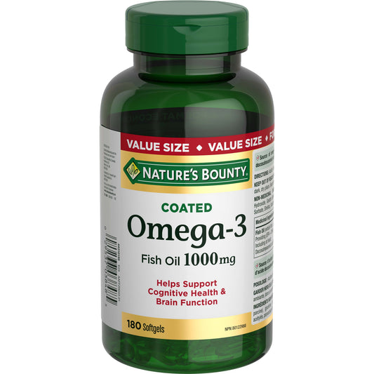 Omega-3 Fish Oil Softgels 180 Count