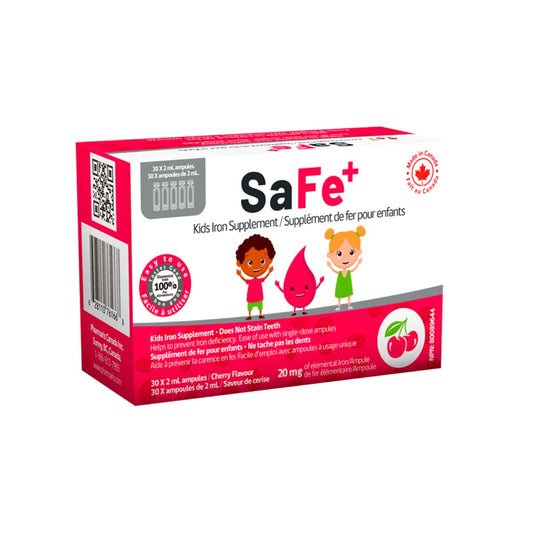 Safe+ Kids Iron Supplement 20mg Cherry 30 Ampoules