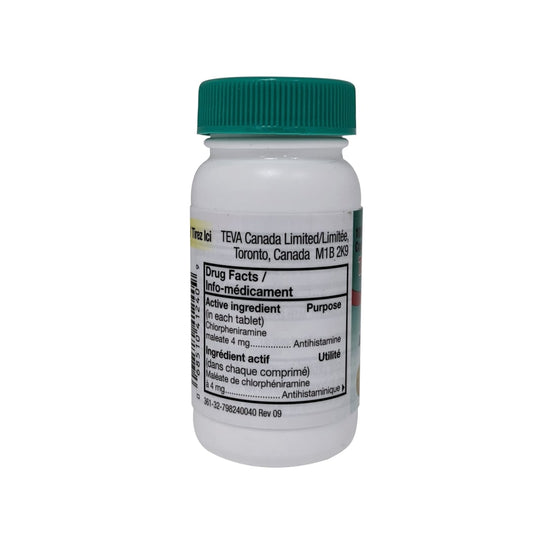 Chlorpheniramine 4mg Tablets 100 Count