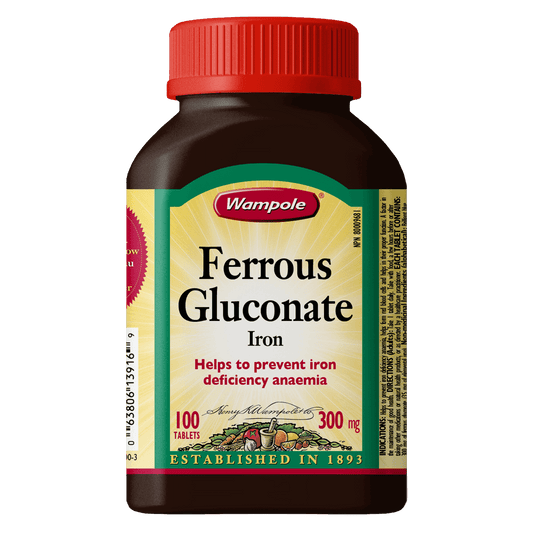 Ferrous Gluconate 300mg Tablets, 100 Count