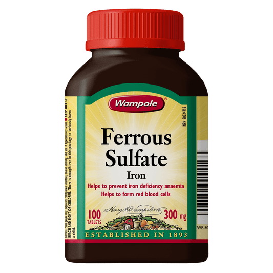 Ferrous Sulfate 300mg Iron Supplement, 100 Tablets