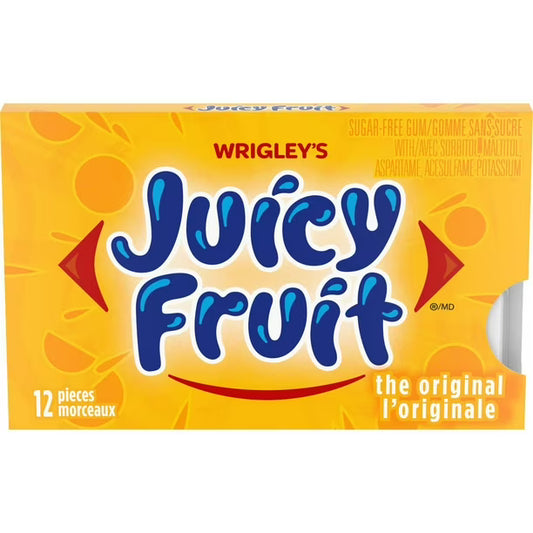 WRIGLEY'S JUICY FRUIT SUGARFREE 12'S