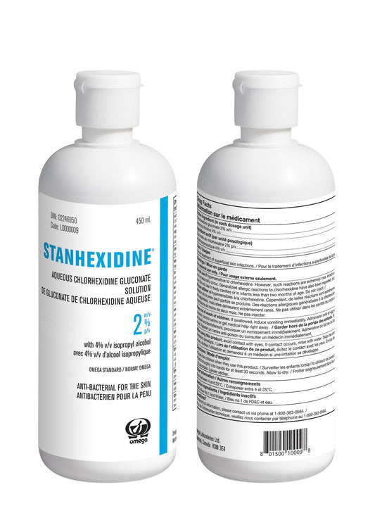 Stanhexidine 2% Skin Prep Solution with 4% Alcohol, 450ml
