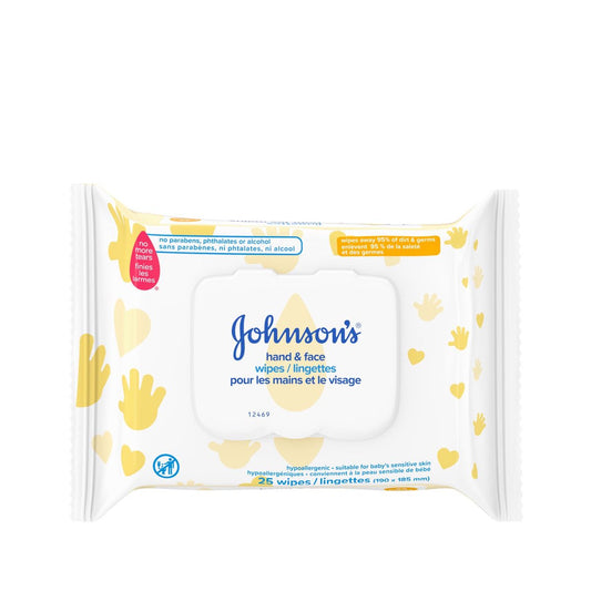 Baby Hand & Face Wipes - 25 Count