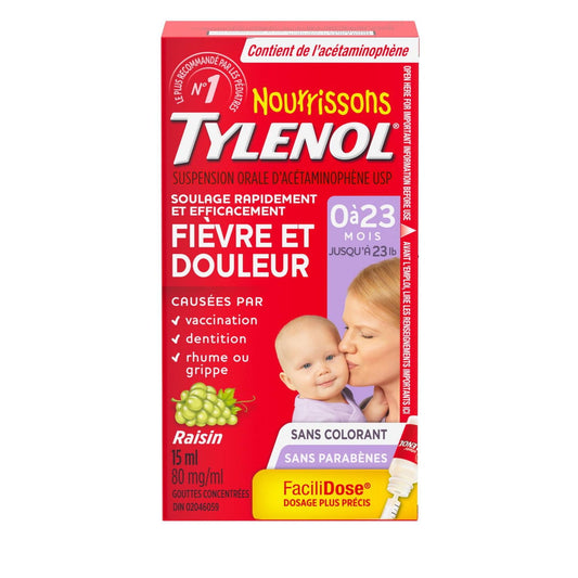 Infants' Tylenol Dye-Free White Grape 15mL