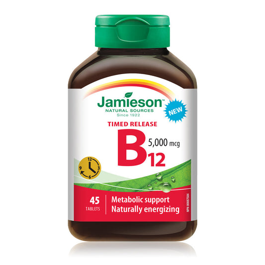 Time-Release Vitamin B12 5000mcg Tablets - 45 Count