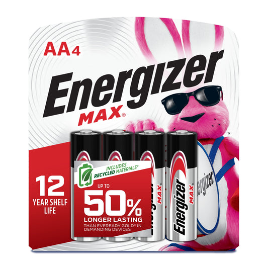 MAX AA Alkaline Batteries, 4-Pack