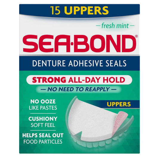 Fresh Mint Denture Adhesive Uppers, 15 Strips