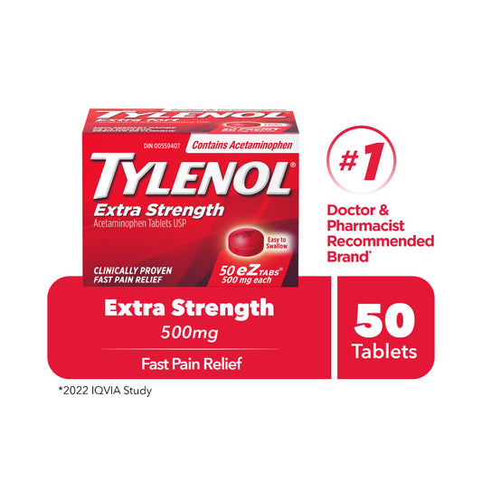 Tylenol Extra Strength EZ Tablets 50 Count
