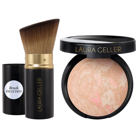 Balance and Brighten Color Correcting Baked Powder Foundation + Kabuki Brush