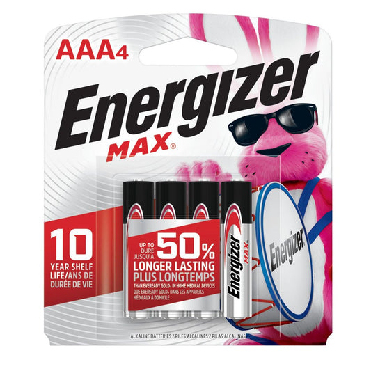 Energizer MAX AAA Alkaline Batteries 4-Pack