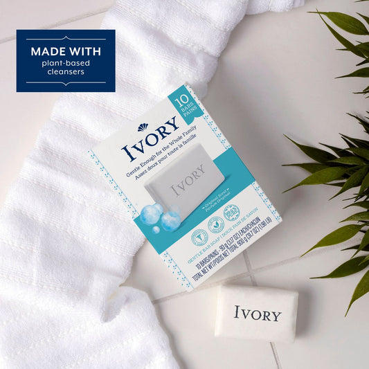 Ivory Original Bar Soap 10-Pack (90g Each)