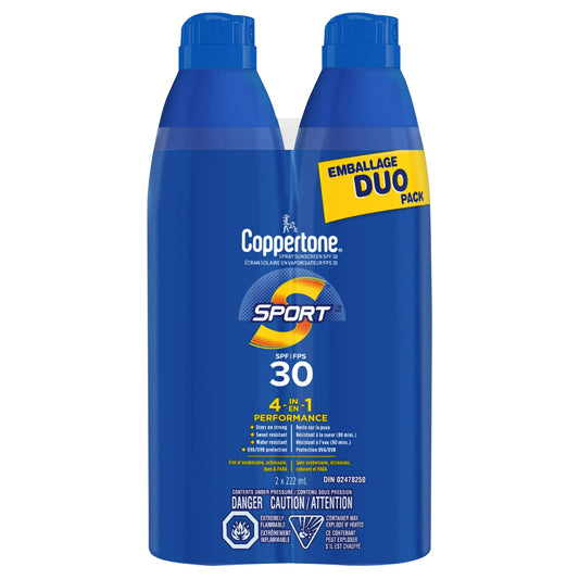 Sport SPF 30 Continuous Spray Sunscreen Twin Pack 2x222ml