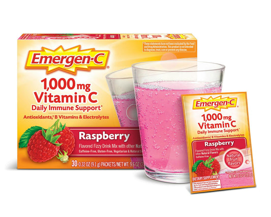 Emergen-C Raspberry Vitamin C Drink Mix 30 Packets