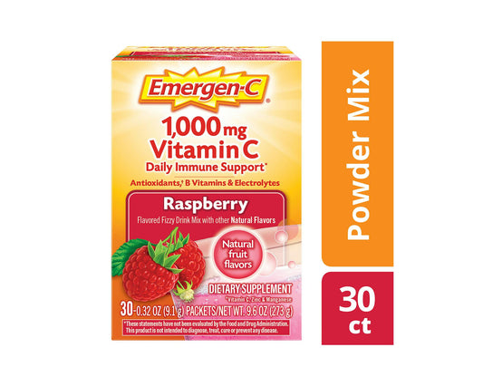 Emergen-C Raspberry Vitamin C Drink Mix 30 Packets