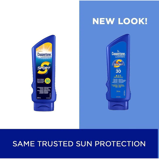 Coppertone Sport SPF 30 4-in-1 Sunscreen Lotion, 259mL